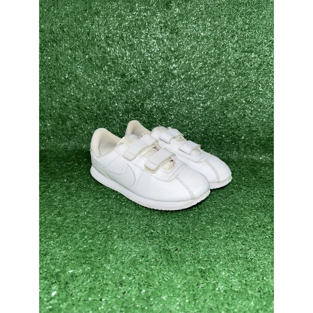 Nike Cortez Basic‎ SL Youth Size 2.5Y White Leather Shoes Sneakers 904767-102